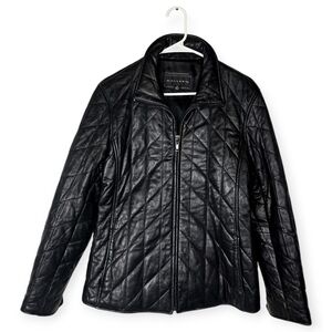 Vintage Gallery Black Chic Quilted Leather Jacket